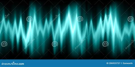 Neon Music Equalizer Magnetic Or Sonic Wave Techno Vector Background