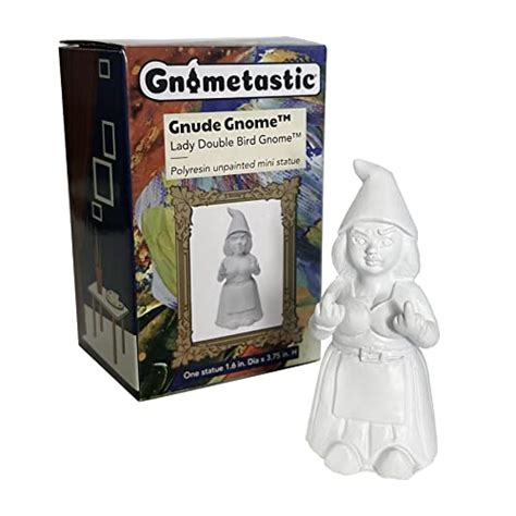 Gnometastic Gnude Mini Gnomes Lady Double Bird Gnome Unpainted Gnome