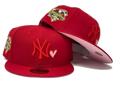 New York Yankees New Era 59fifty Fitted Hat Red Gray Under Brim