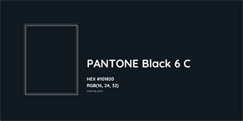 Pantone Black 6 C Complementary Or Opposite Color Name And Code