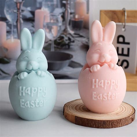 Rabbit Year Easter Rabbit Candle Moulds 3d Bunny Silicone Mold