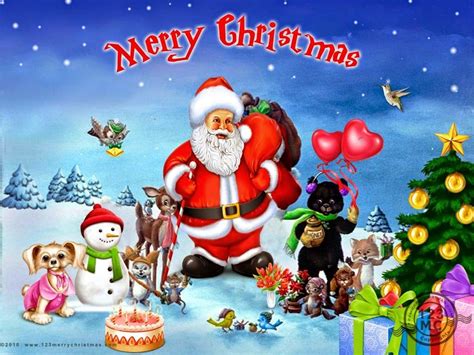 Merry Christmas Images With Santa Claus 1024x768 Wallpaper