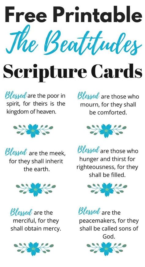 What Are The Beatitudes In The Bible Plus Free Printable Artofit