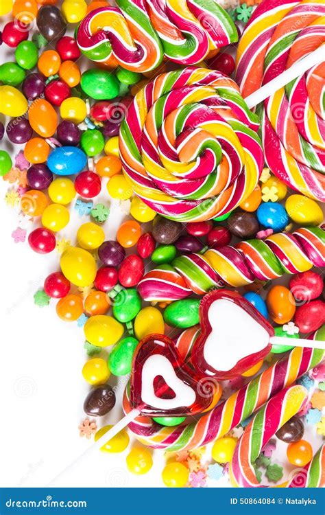 Colorful Candies And Lollipops Stock Photo Image Of Childhood Sweet