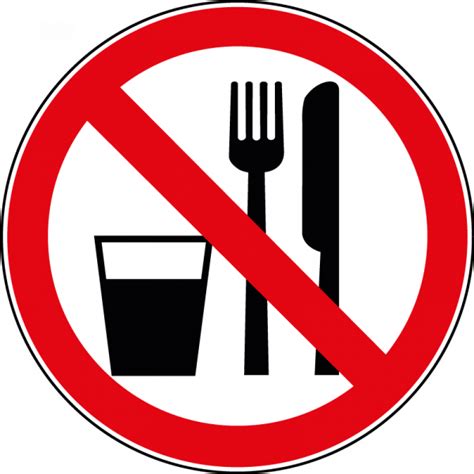 Interdiction De Manger Et Boire P022 Panneau Rond ISO EN 7010