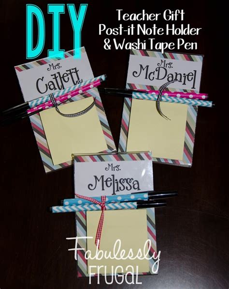 Diy post it note holder. DIY Post-It Note Holder and Washi Tape Pen{Teacher Gift}