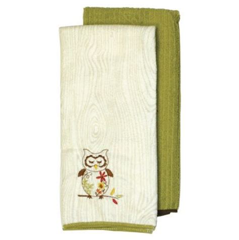 Owl Embroidery Kitchen Towels Owl Decor Owl Embroidery Embroidery
