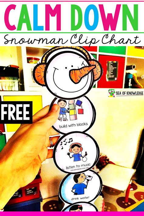 Calm Down Snowman Feelings Chart Great Way To Help Kids Deal With Emotions