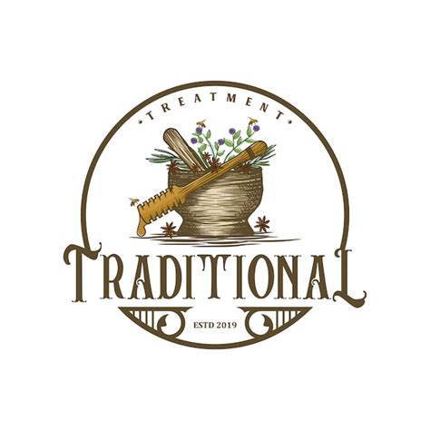 Premium Vector Vintage Logo For Traditional Medicines