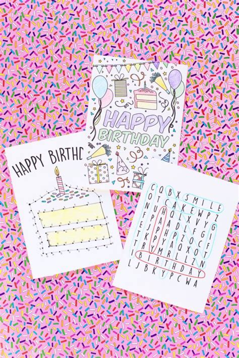 Online free printable quarter (1/4) fold dog with bone gift funny cards. Free Printable Birthday Cards for Kids | Free printable ...