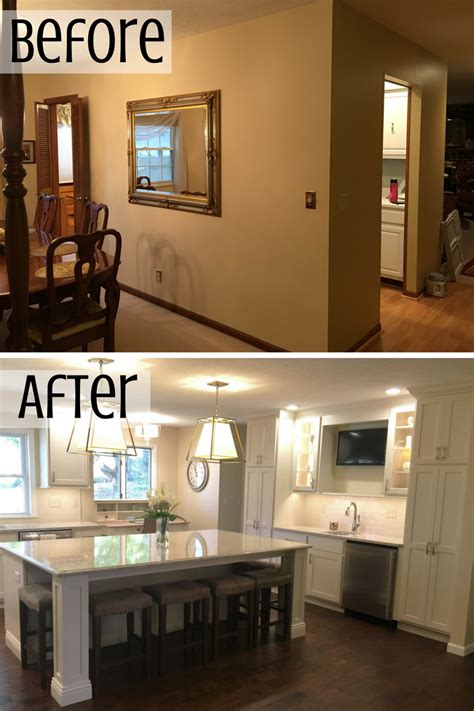 Open Concept Kitchen Remodel Before And After Wall Removal The Amount