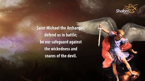 Prayer To Saint Michael The Archangel Youtube