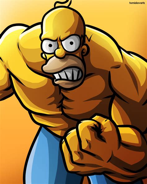 Homer Beastmode Simpsons Fanart By Tomislavartz On Deviantart
