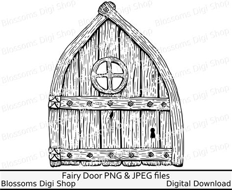 Fairy Door Clipart Digital Download Png Hand Drawn Digital