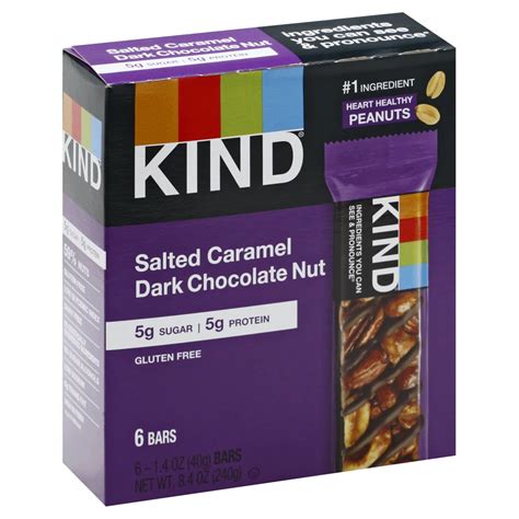 kind salted caramel dark chocolate nut bars shop granola and snack bars at h e b