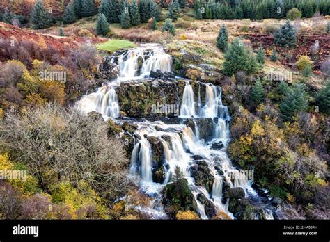 The Loup Of Fintry Waterfall On The River Endrick Scotland Uk Stock