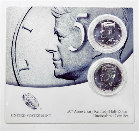 2014 50th Anniversary Kennedy Half Dollar Uncirculated Coin Set K14 Us