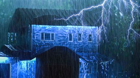 Sleep Hypnosis To Beat Insomnia With Terrible Rainstorm Thunder On