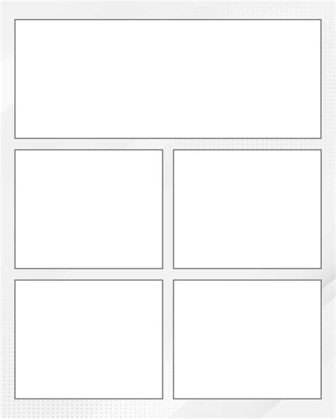 Charts And Printables Comic Strip Template Background Dots 5 Panel