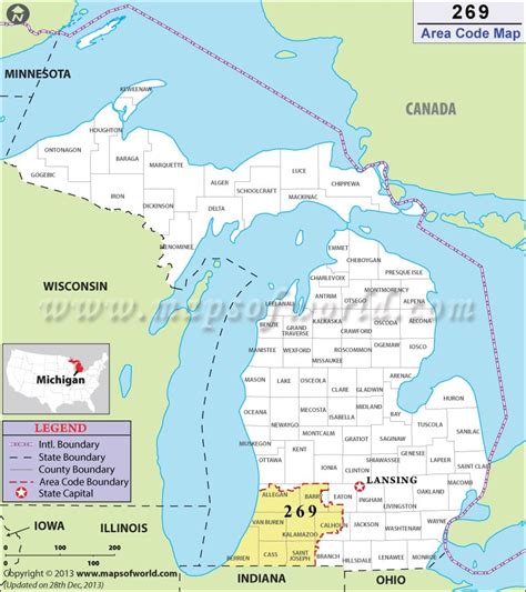 269 Area Code Map Where Is 269 Area Code In Michigan