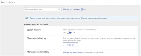 Bing History Search