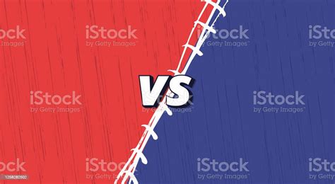 Vs Template Versus Blank Vector Color Design Stock Illustration