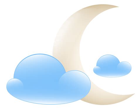 Moon With Clouds Weather Icon Png Clip Art Best Web Clipart