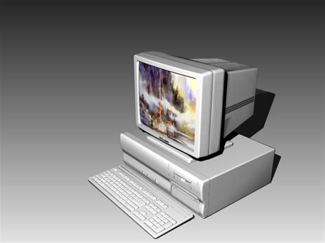 Horizontal Desktop Personal Computer 3d Model 3dsmax3dsautocad Files