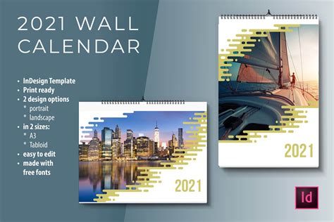 Wall Calendar Template 2021 Wall Calendar Calendar Template