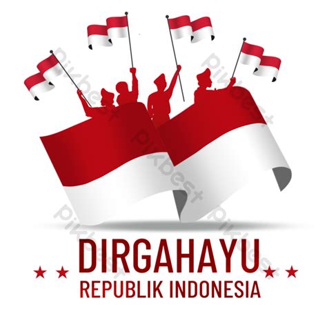 Agustus Dirgahayu Indonesia Independence Day Vector โปร่งใส องค์