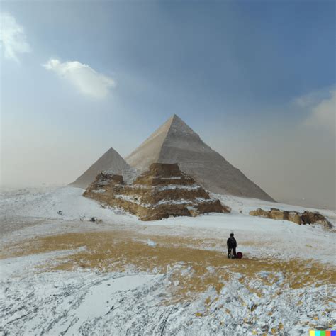 Snow In The Egypt Pyramids Rdalle2