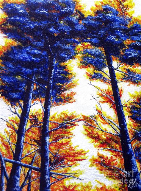 Blue Trees Painting By Andree W Fine Art America