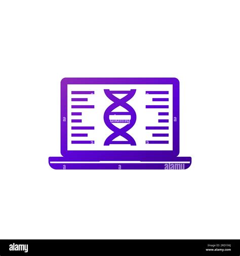 Bioinformatics Icon Analysis Of Biological Data Stock Vector Image And Art Alamy