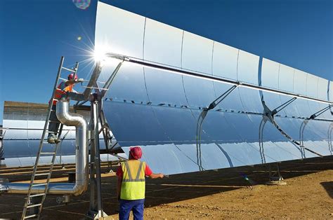 Renewable Energy Parabolic Trough Solar Mirror Panels Hoodoo Wallpaper