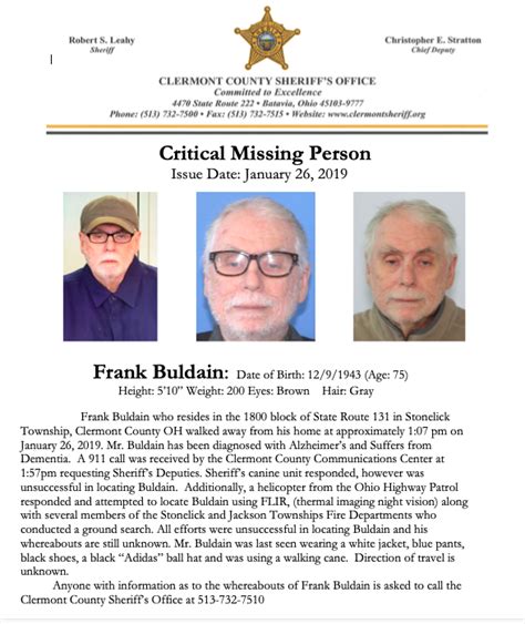 critical missing person clermont county sheriff
