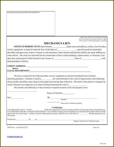 Texas Mechanic S Lien Affidavit Form Form Resume Examples A19XPEd94k