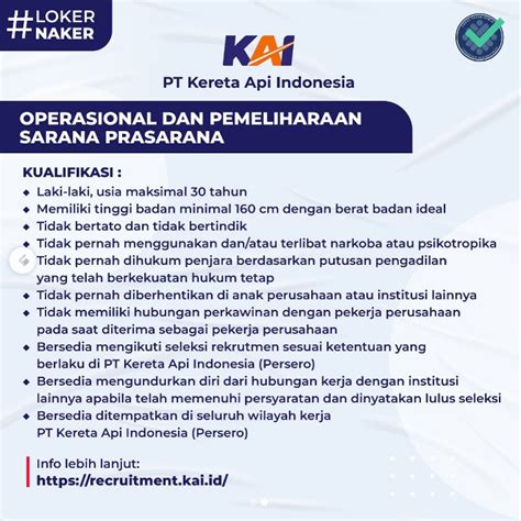 Lowongan Kerja Pt Kai Persero Blk Komunitas At Tawazun