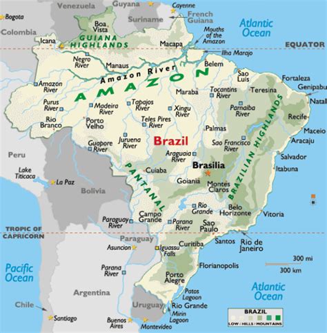 Physical Map Of Brazil Brazil In 2019 Map Brazil Fortaleza