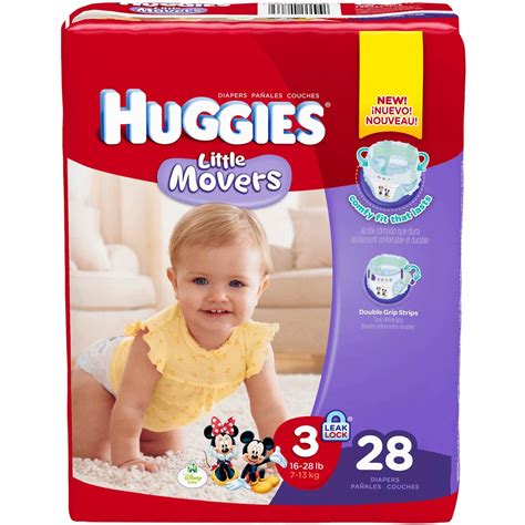 Baby Girl Wearing Huggies Little Movers Diapers