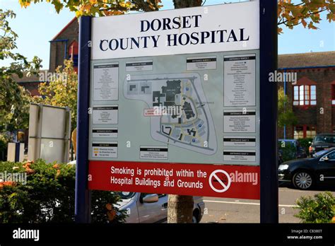 Dorset County Hospital Signpost in Dorchester Stock Photo - Alamy