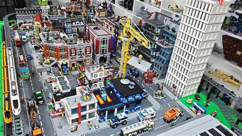 Huge Lego City Rebuild Update Downtown Complete Youtube