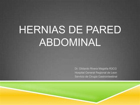 Anatomia Y Hernias De Pared Abdominal Ppt