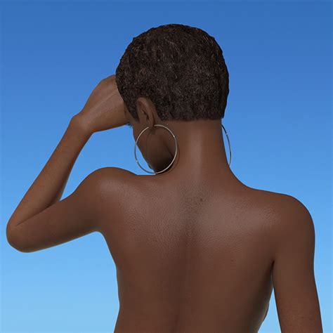 Nude Dark Skin Woman Rigged For Modo D Model Lxo Free D