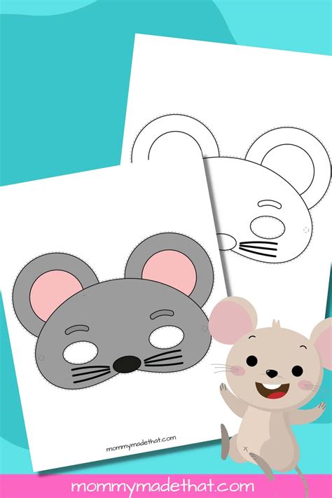 Adorable Mouse Mask Template Free Printable