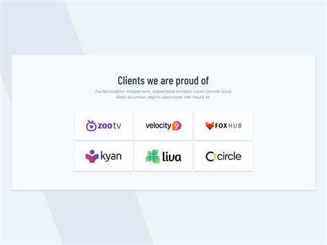 Clients Section For Landing Page By Alexey Yukhnovets On Dribbble