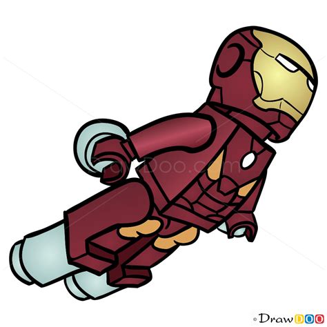 How To Draw Iron Man Lego Super Heroes