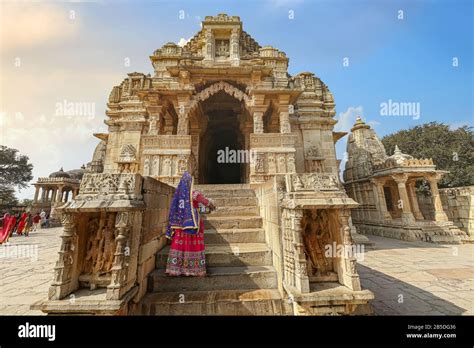 Ancient Hindu Temple Ruins Architecture At Chittorgarh Fort Chittor