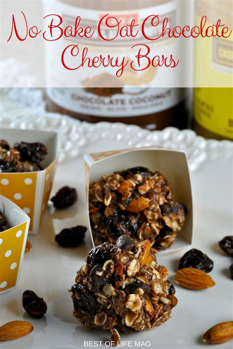 Sprinkle the chocolate chips over and microwave again at 30% for 4 minutes. No Bake Oat Chocolate Cherry Bars - The Best of Life® Magazine