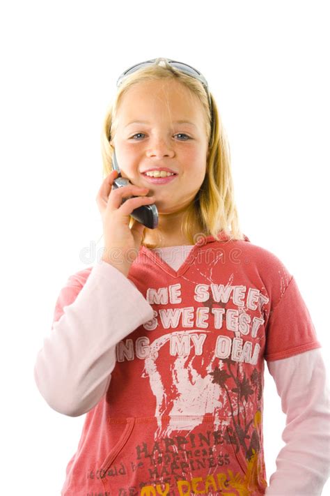Young Girl On The Phone Stock Image Image Of Happiness 3592377