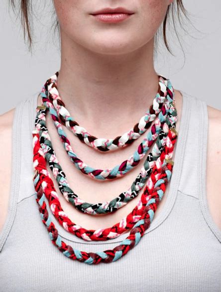 Diy Braided Necklaces Braided Necklace Fabric Necklace Fabric Jewelry